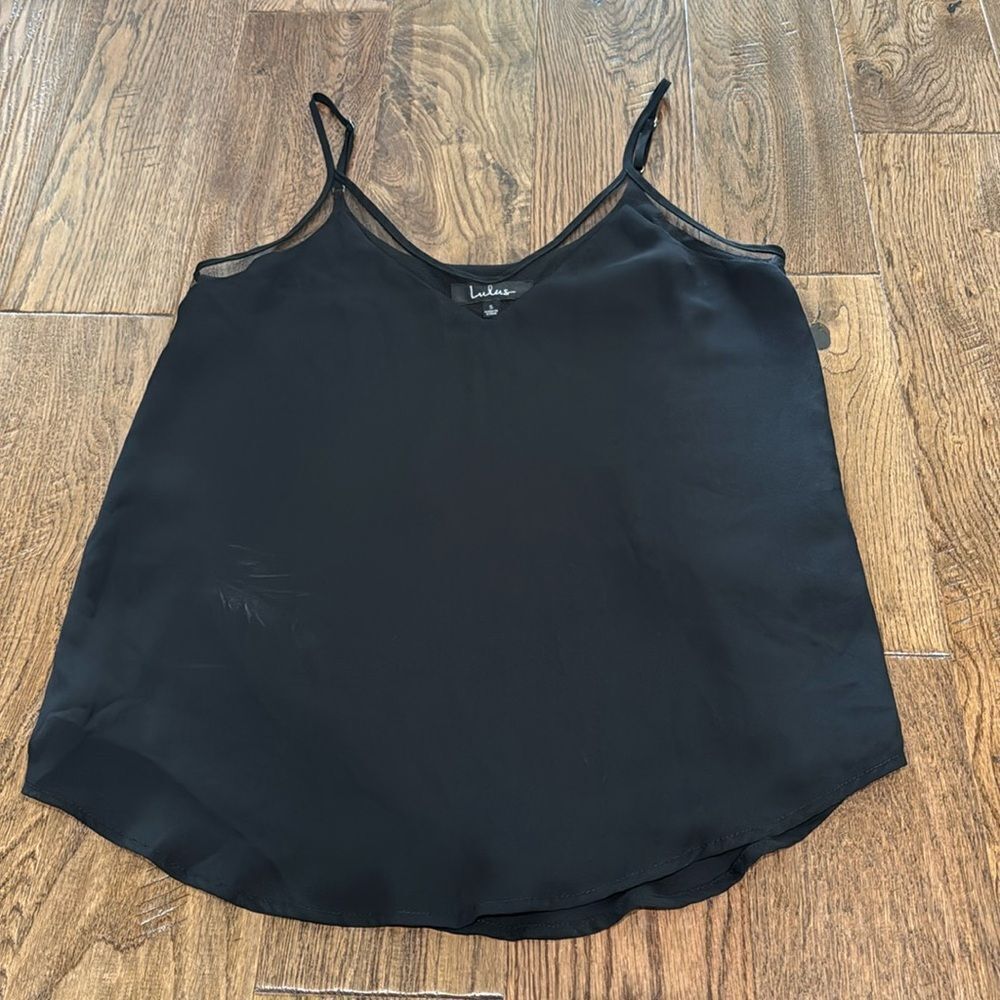 Lulus black mesh lined tank. Sz S.